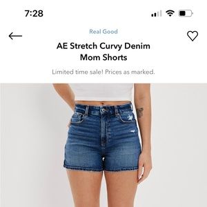 American Eagle Curvy mom short